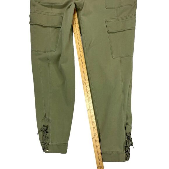 White House Black Market Cargo Joggers Womens 6 Green Outdoor Hiking Breathable - Picture 11 of 14